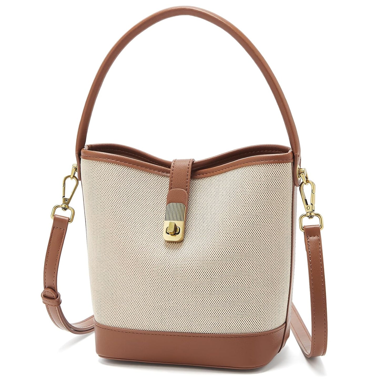 Laura mini canvas bucket handbag