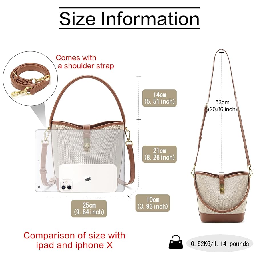 Laura mini canvas bucket handbag