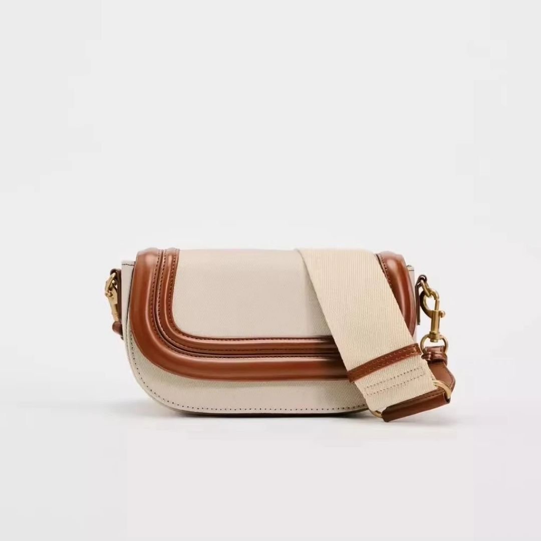 Aria Crossbody- Tan & Beige