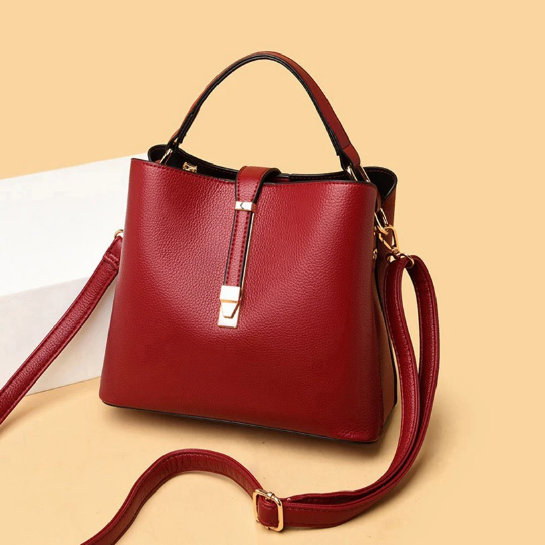 Lira Handbag- Deep Red