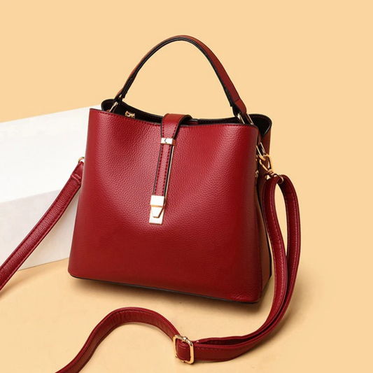 Lira Handbag- Deep Red